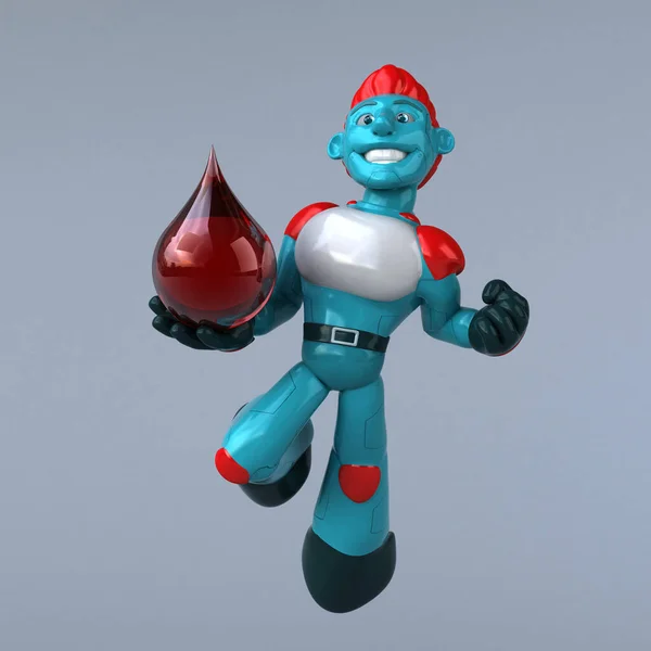 Düşürmeli Kırmızı Robot Görüntü — Stok fotoğraf