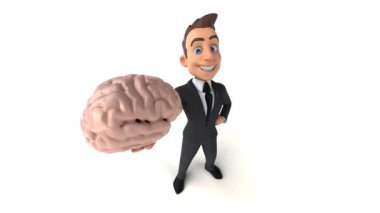 Beyni elinde tutan eğlenceli iş adamı 