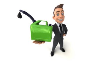 Yağlı komik çizgi film karakteri - 3 boyutlu animasyon 