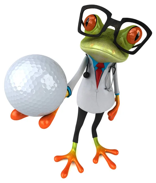 Frog Doctor Ball Illustration — Stock Photo, Image