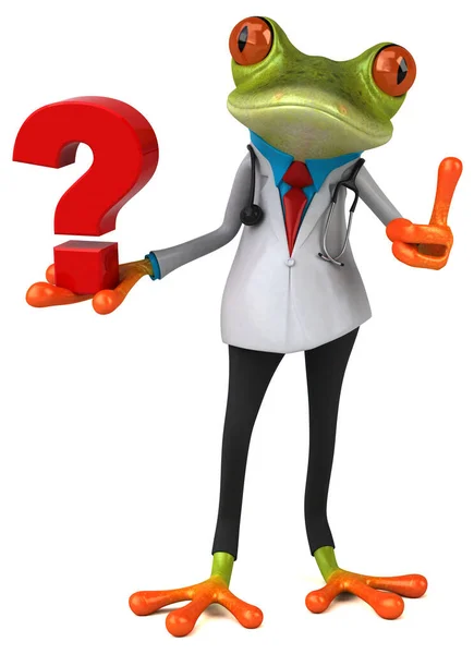 Frog Doctor Question Illustration — Stock Photo, Image