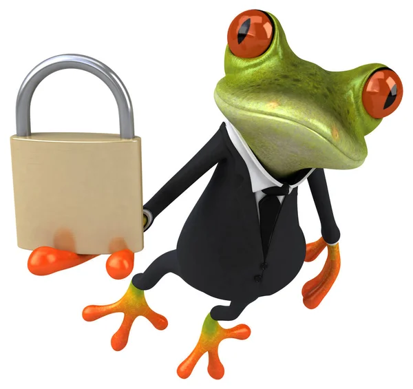 Fun Frog Lock — Stock Photo, Image