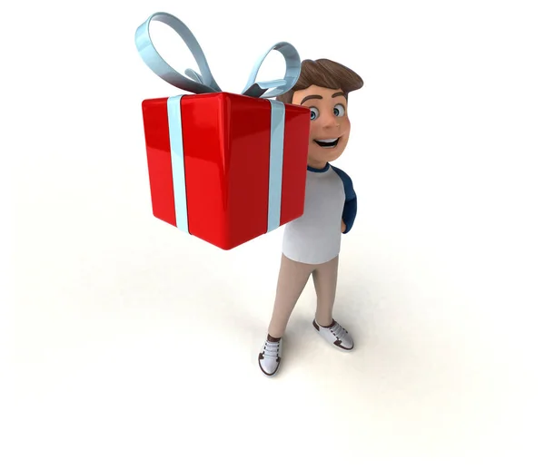 Cartoon Character Fun Teenager Gift — Stock Photo, Image