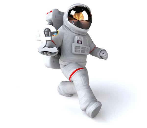 Zabawa Astronauta Funta Ilustracja — Zdjęcie stockowe