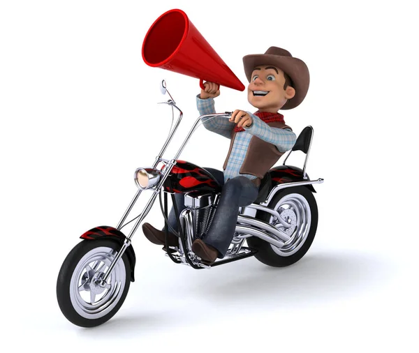 Fun Cowboy Мотоциклі Ілюстрація — стокове фото
