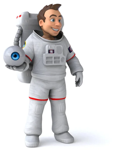 Fun Astronaut Mit Auge Illustration — Stockfoto