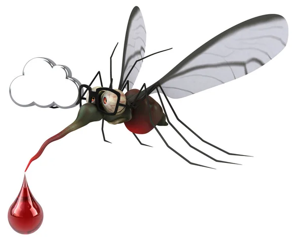 Mosquito Con Gota Ilustración — Foto de Stock