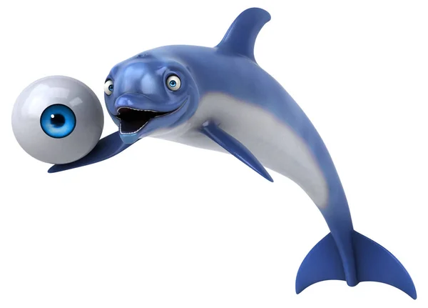 Fun Dolphin Eye Εικονογράφηση — Φωτογραφία Αρχείου