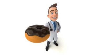 Donut tutan komik doktor.