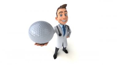 Gülleli komik çizgi film karakteri - 3 boyutlu animasyon 