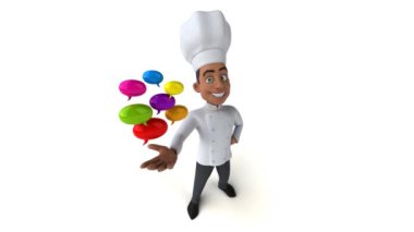 Baloncuk tutan eğlenceli şef. 