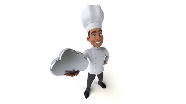 Personagem Desenho Animado Engraçado Com Nuvem Animação — Vídeo de Stock