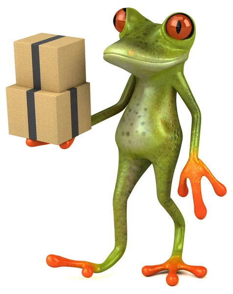 玩具盒青蛙 3D图解 — 图库照片