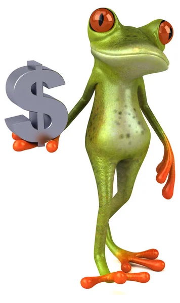 Fun Βάτραχος Δολάριο Εικονογράφηση — Φωτογραφία Αρχείου
