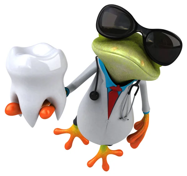 Frog Γιατρός Δόντι Εικονογράφηση — Φωτογραφία Αρχείου