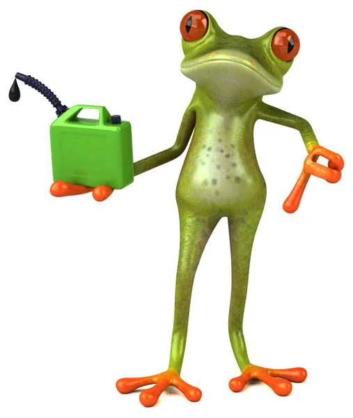 玩具油的青蛙 3D图解 — 图库照片