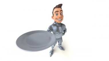 Eğlenceli şövalye tabağı. 