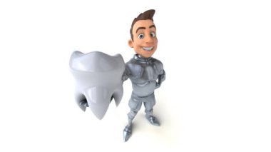 Dişi olan eğlenceli bir şövalye.