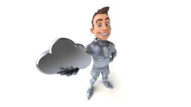 Bulutlu eğlenceli şövalye - animasyon 