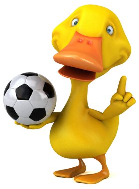 Topla eğlenceli ördek - 3D Görüntü