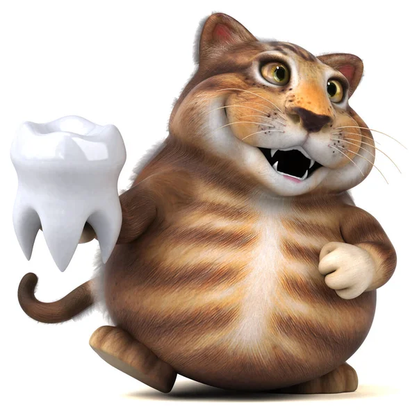 Fun Cat Tooth Illustration — Stock Photo, Image