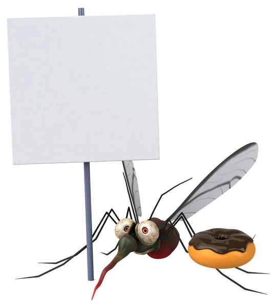 Mosquito Con Rosquilla Ilustración — Foto de Stock