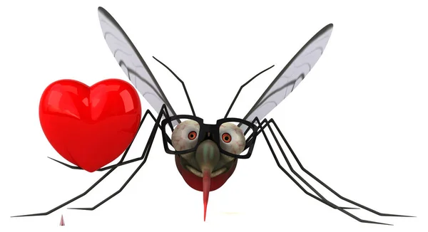 Mosquito Con Corazón Ilustración — Foto de Stock