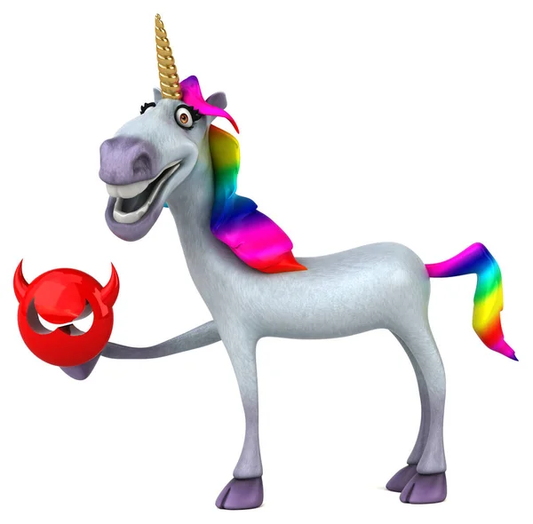 Fun Unicorn Virus Illustration — Stock Photo, Image