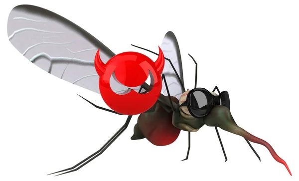蚊とウイルス 3Dイラスト — ストック写真