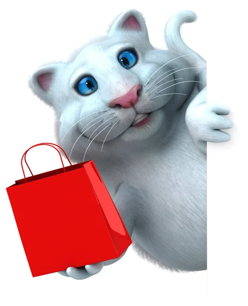 Compras Divertidas Para Gatos Ilustração — Fotografia de Stock
