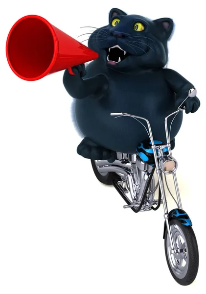 Fun Cat Motorcycle Illustration — Stock Photo, Image