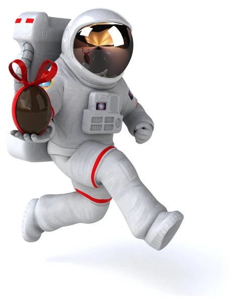 Fun Astronaut Egg Illustration — Stock Photo, Image