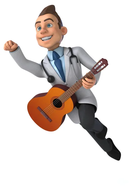 Spaßdoktor Und Gitarre Illustration — Stockfoto