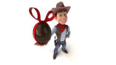 Yumurtalı komik çizgi film karakteri - 3 boyutlu animasyon 