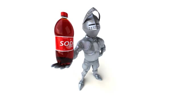 Zeichentrickfigur Mit Soda Animation — Stockvideo