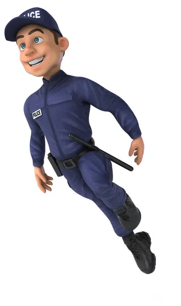 Lustige Illustration Einer Cartoon Figur Polizist — Stockfoto