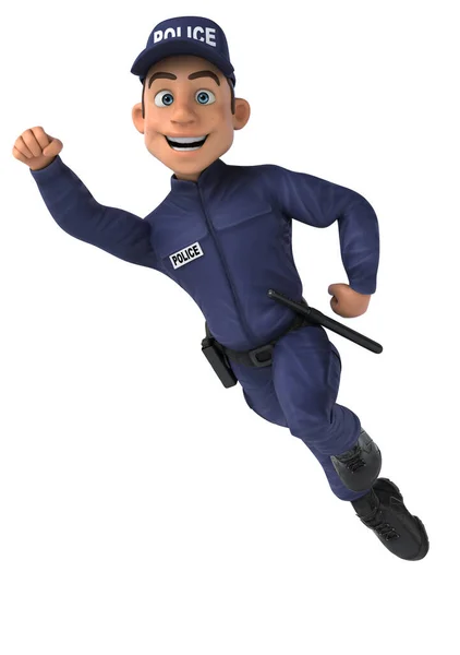 Lustige Illustration Einer Cartoon Figur Polizist — Stockfoto