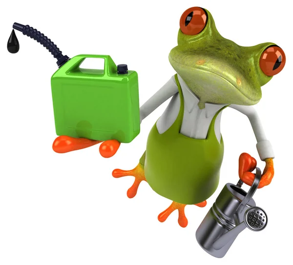 Spaß Frosch Gärtner Illustration — Stockfoto