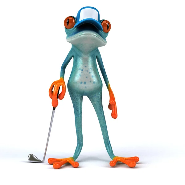 재미있는 개구리 캐릭터 — 스톡 사진
