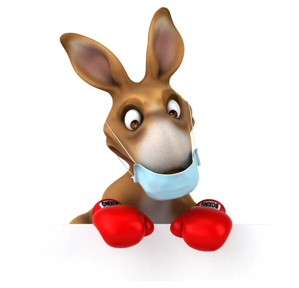 Fun Cartoon Character Kangaroo Mask — Stock Photo, Image