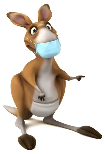 Fun Cartoon Character Kangaroo Mask — Stock Photo, Image