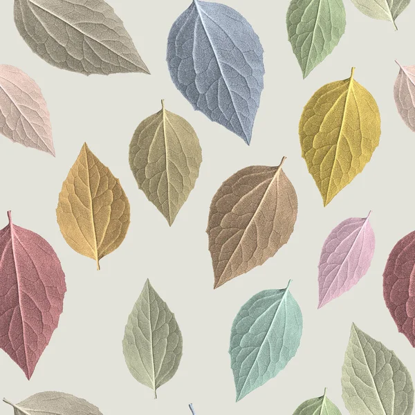 çok renkli doğal yaprakları dikişsiz desen. Altın, bakır, mavi yapraklar. Yaprak düşmesi dikişsiz desen