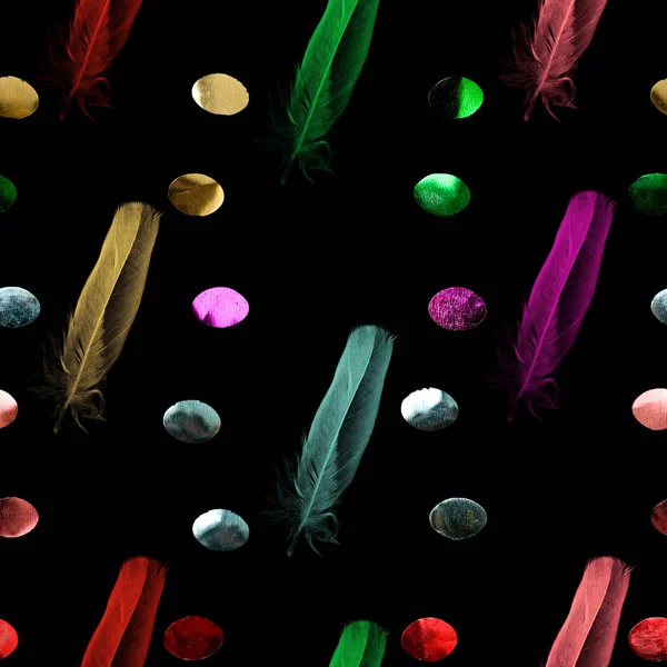 Neon tüyleri parlak pul ile