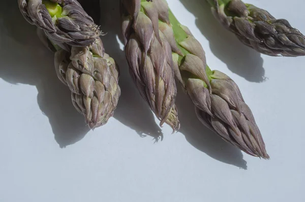 çiçek kuşkonmaz makro. Kuşkonmaz üstleri