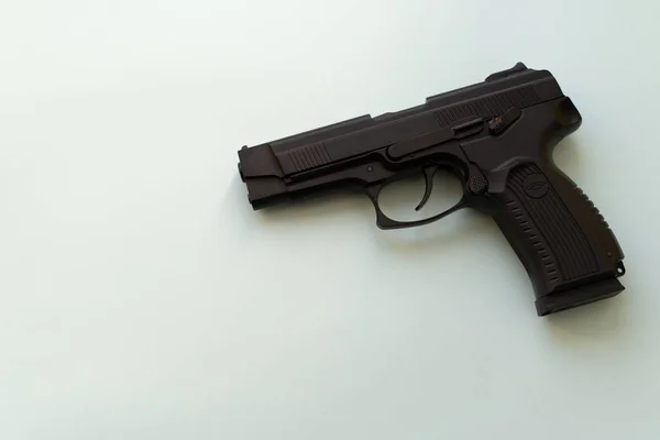 Pistola Neumática Aislada Sobre Fondo Blanco Pistola Para Seguridad Concepto —  Fotos de Stock