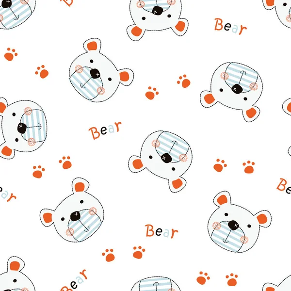 Mignon Motif Peluche Ours Sans Couture Pour Papier Emballage Papier — Image vectorielle