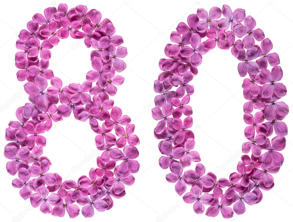 Цифра 80 красивая