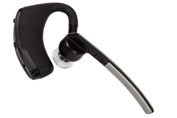 Headset Sem Fio Bluetooth Mãos Livres Isolado Fundo Branco — Fotografia de Stock