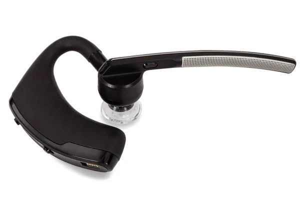 Casque Sans Fil Bluetooth Mains Libres Isolé Sur Fond Blanc — Photo