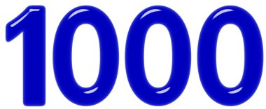 Beyaz arka plan üzerinde 3d render izole rakamı 1000, 1000,